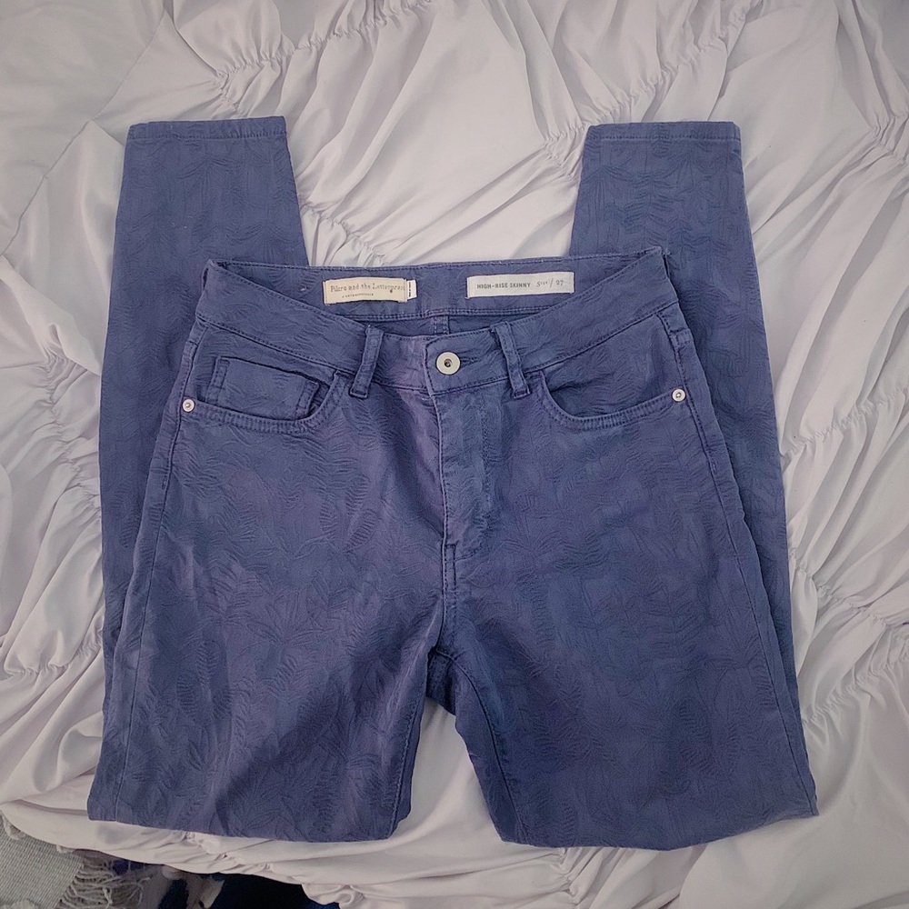 Embroidered Anthropologie pants